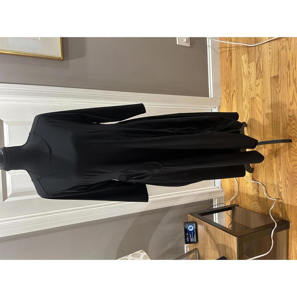Jason Black Midi Dress with Pocket Detail - Size M